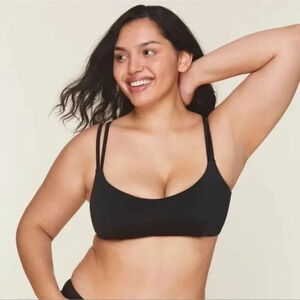 Andie Swim The Rockaway Top Black Eco Nylon Size Small